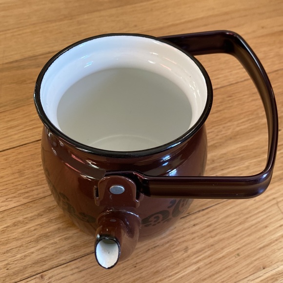 Vtg mid century modern Arabia enamel teapot from Finland - Picture 7 of 16